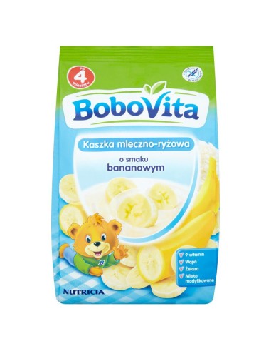 Kaszka mleczno-ryżowa o smaku bananowym Bobovita 230g