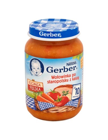 Repas pour bébé de 10 mois Boeuf au sarrasin Gerber 190g
