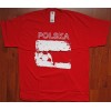 Poland Polska - t-shirt "Polska" red L