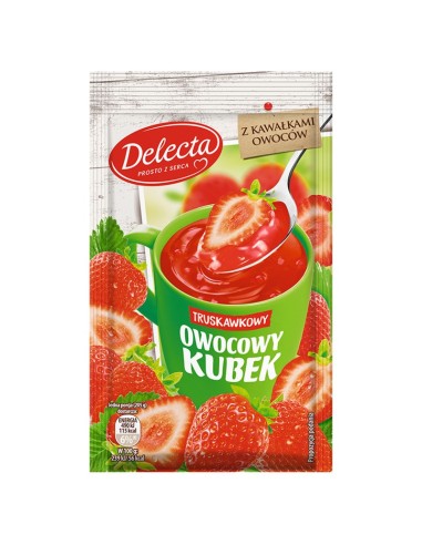 Kisiel Owocowy kubek truskawkowy Delecta 30g