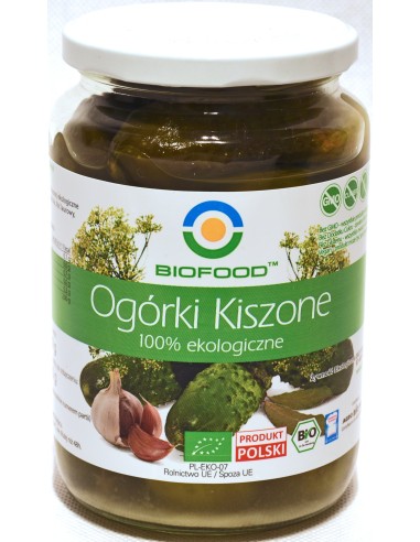 Ogórki kiszone ekologiczne Biofood 700/400g