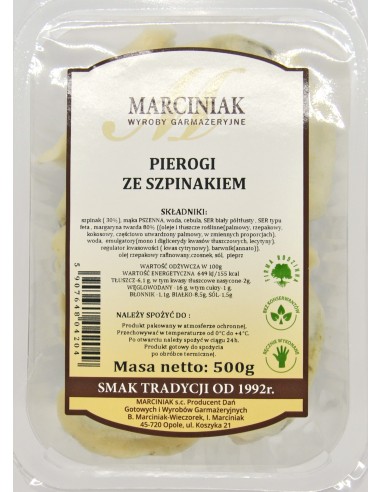 Pierogi aux épinards Marciniak 500g